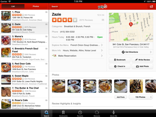 Yelp App Gets New Look for User Profile Pages, Swipe-To-Go-Back, More