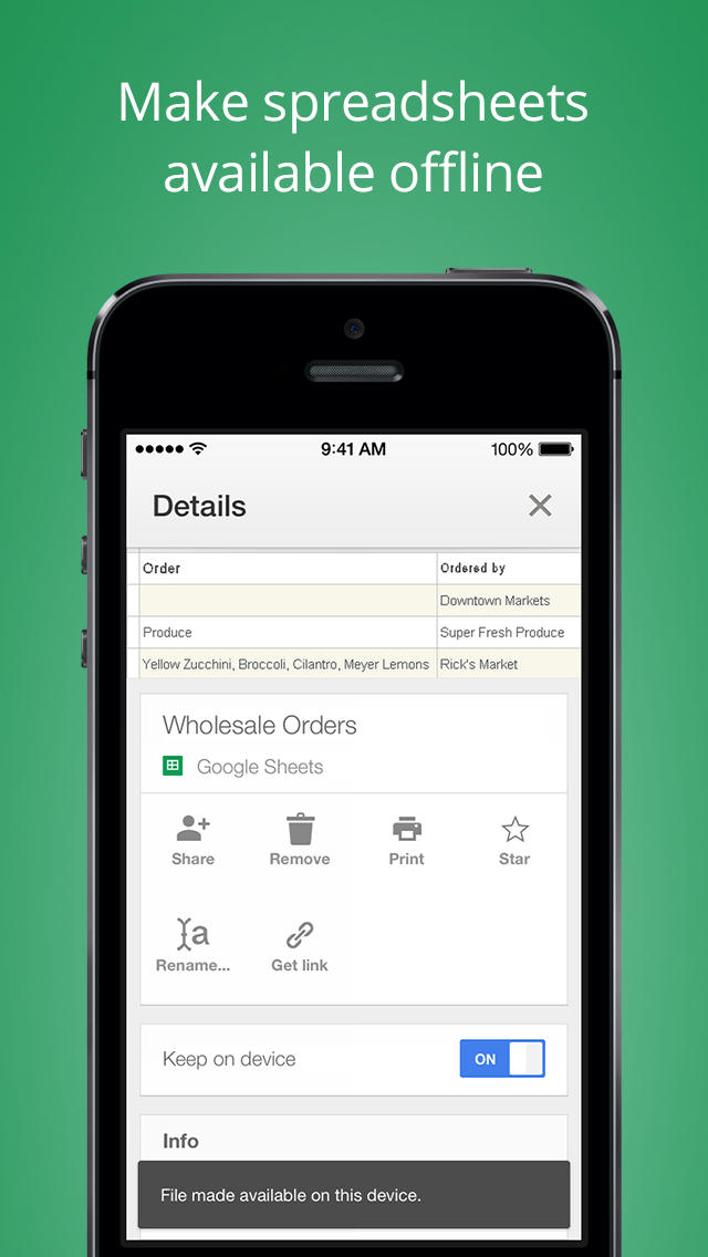 New &#039;Google Sheets&#039; Spreadsheets App Released for iOS