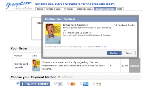 Pay With Facebook [Screenshots]