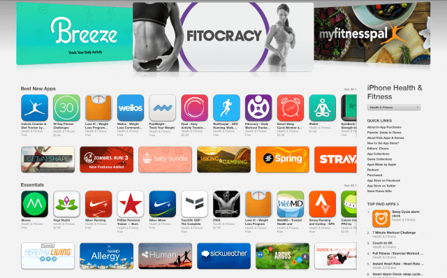 Apple Considers Full Health and Fitness Services Platform Modeled on App Store?