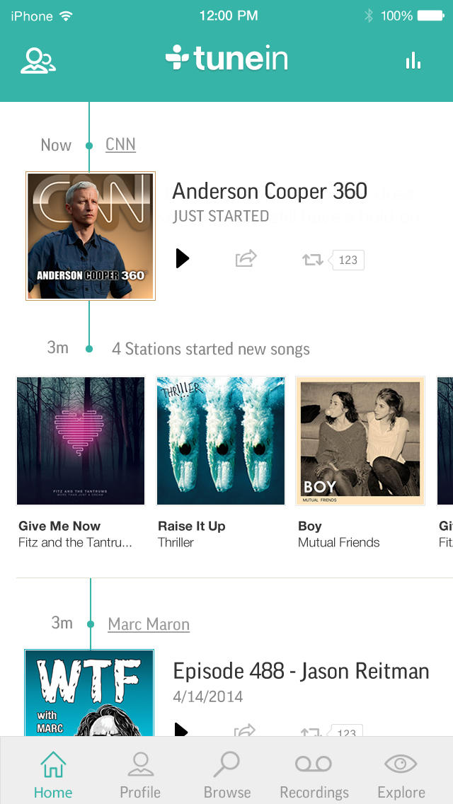TuneIn Radio Pro 6.0 Released With Updated Look and Feel, Station Suggestions, Profiles, More