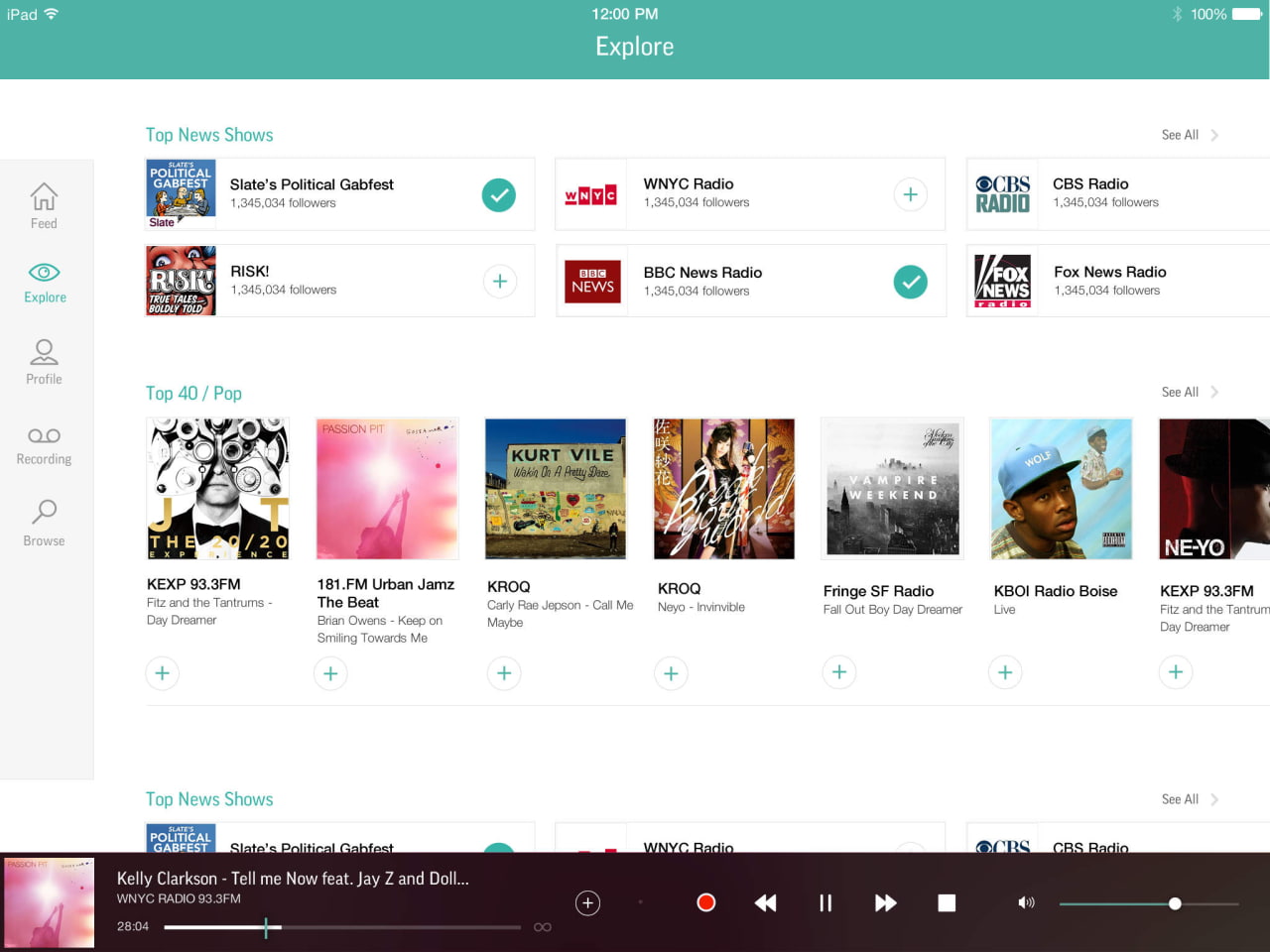 TuneIn Radio Pro 6.0 Released With Updated Look and Feel, Station