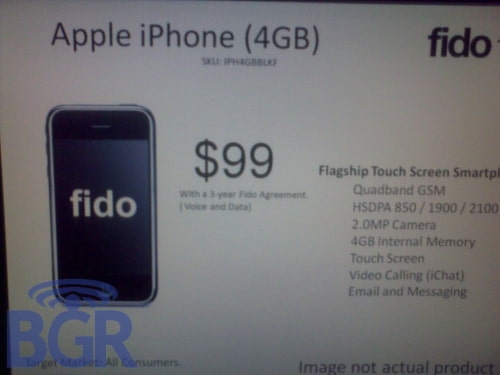 New iPhone 4GB, $99, Video Calling (iChat)?