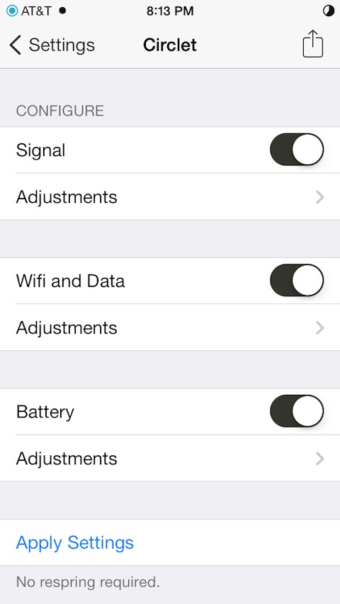 Circlet Tweak Replaces Your Status Bar Icons With Informative Circles