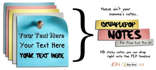 HD Sticky Notes Released for Final Cut Pro 