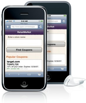 RetailMeNot.com Coupons on iPhone