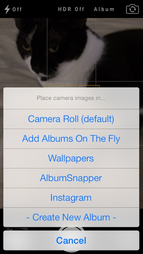 AlbumSnapper Tweak Lets You Create Albums and Add Photos Directly From the Camera App