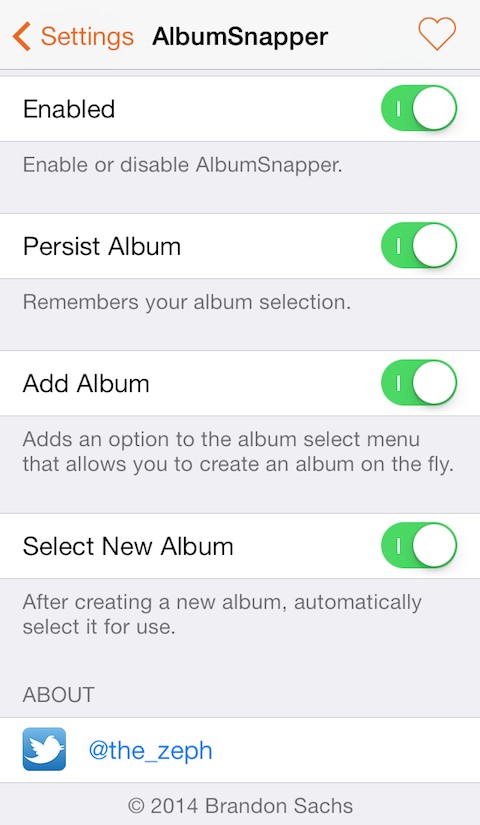 AlbumSnapper Tweak Lets You Create Albums and Add Photos Directly From the Camera App