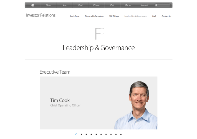 Apple Redesigns Its Investor Relations Site