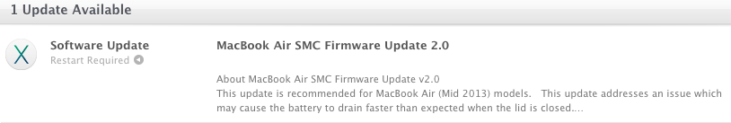 Apple Releases MacBook Air SMC Update to Fix Battery Drain Issue