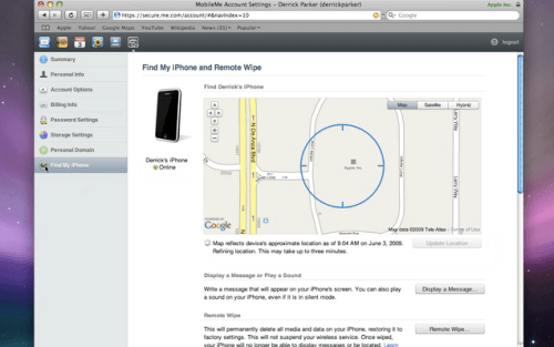 MobileMe Can Now Find Your iPhone (And Wipe It)