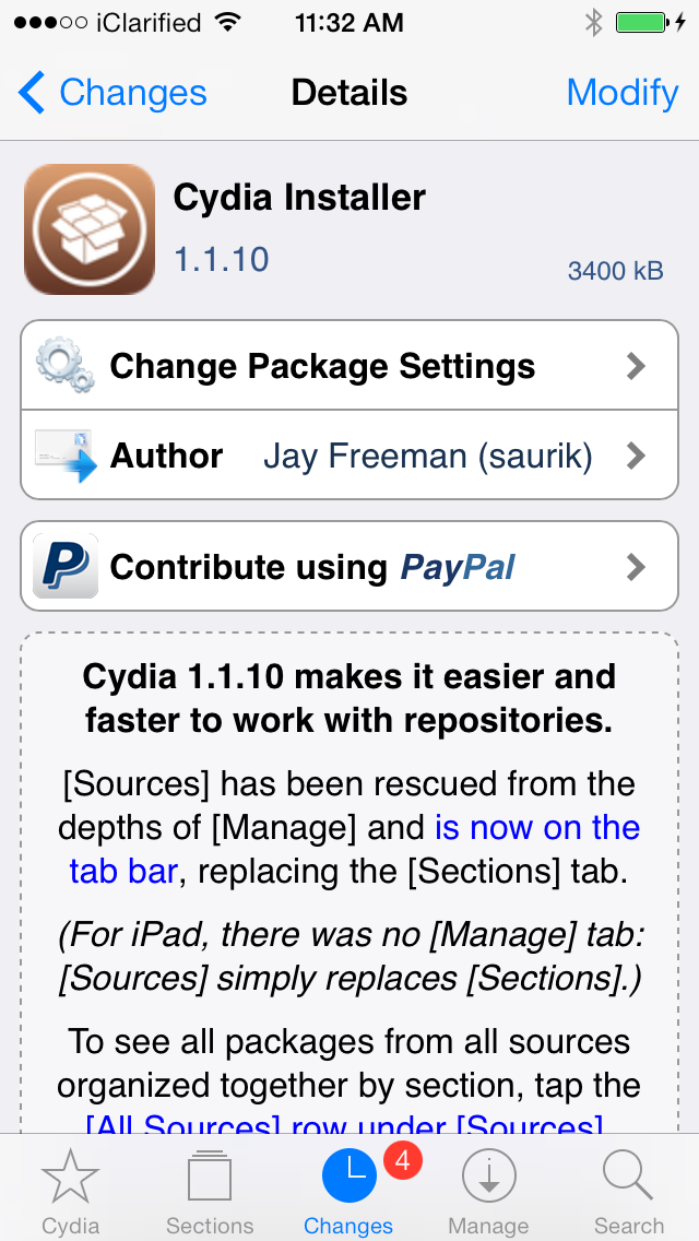 Saurik Announces Release of Cydia 1.1.10 With Lots of Improvements, New Features