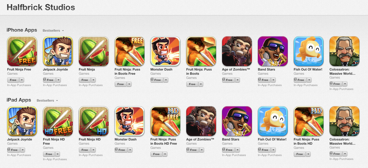 All Halfbrick Studios&#039; iOS Games Are Currently Free, Including Fruit Ninja, Age of Zombies
