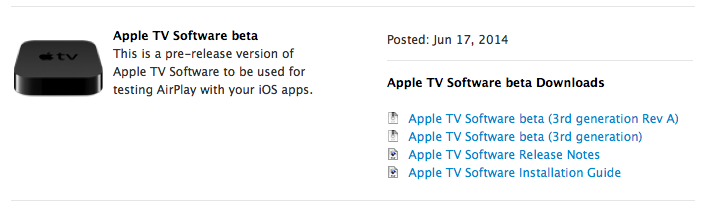 Apple Releases Apple TV 7 Beta 1 Firmware, Drops Support for 2010 Model