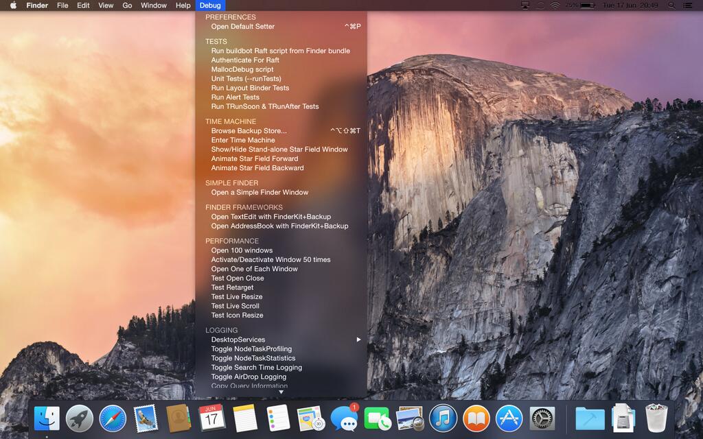 Como ativar o Modo Escuro no OS X 10.10 Yosemite Beta
