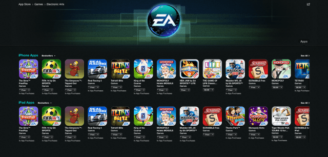 EA Discounts Nearly All Its iOS Games to $0.99 in Massive Sale