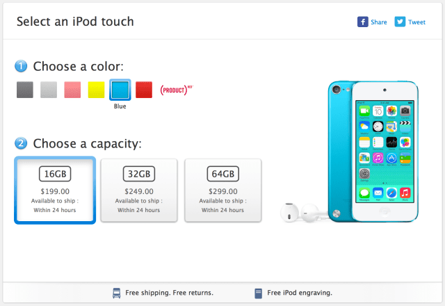 Apple Launches New 16GB iPod Touch With Vibrant Colors and 5MP Camera for $199