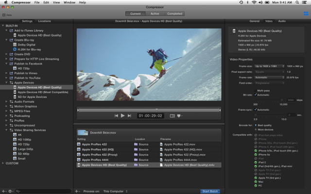 Apple Updates Compressor With Improved Encoding of GoPro Footage, ProRes 4444 XQ Support