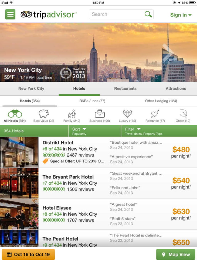 TripAdvisor App Updated With Offline Support, Restaurant Reservations, More