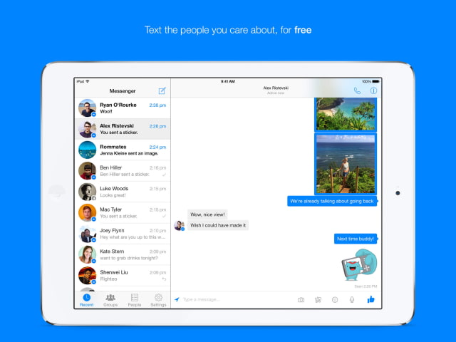 Facebook Messenger is Now Available for iPad