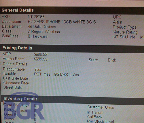 Rogers/Fido No Contract Pricing for the iPhone 3G S