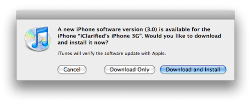 Apple выпустил iPhone OS 3.0 прошивки