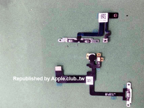 Purported 5.5-inch iPhone 6 Volume and Power Button Flex Cable, SIM Card Tray Surface