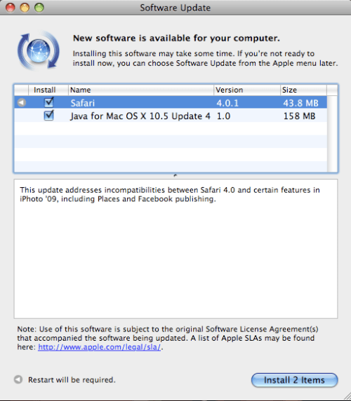 Apple Updates Safari Browser to v4.0.1