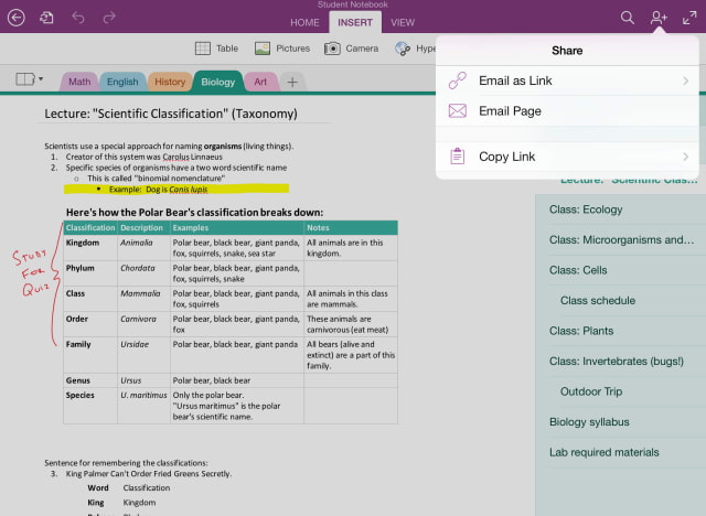 Microsoft OneNote for iPad Updated With Ability to Insert Files, Formatted Text, Protected Sections, More