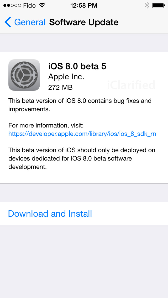 Apple Releases iOS 8 Beta 5 to Developers for Download