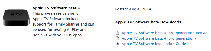 Apple Seeds New Apple TV 7 Beta 4 Firmware to Developers