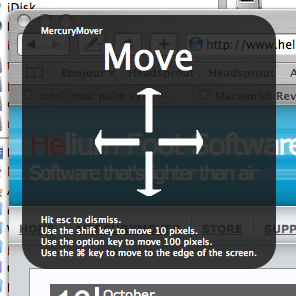 MercuryMover Moves OS X Windows