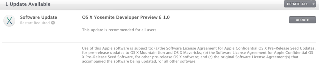 Apple Releases Mac OS X Yosemite Developer Preview 6