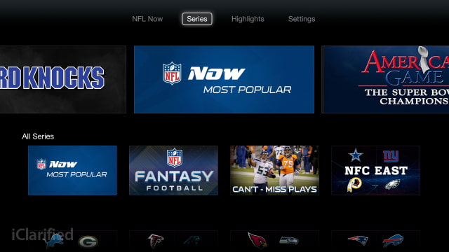 NFL Now Launches on Apple TV