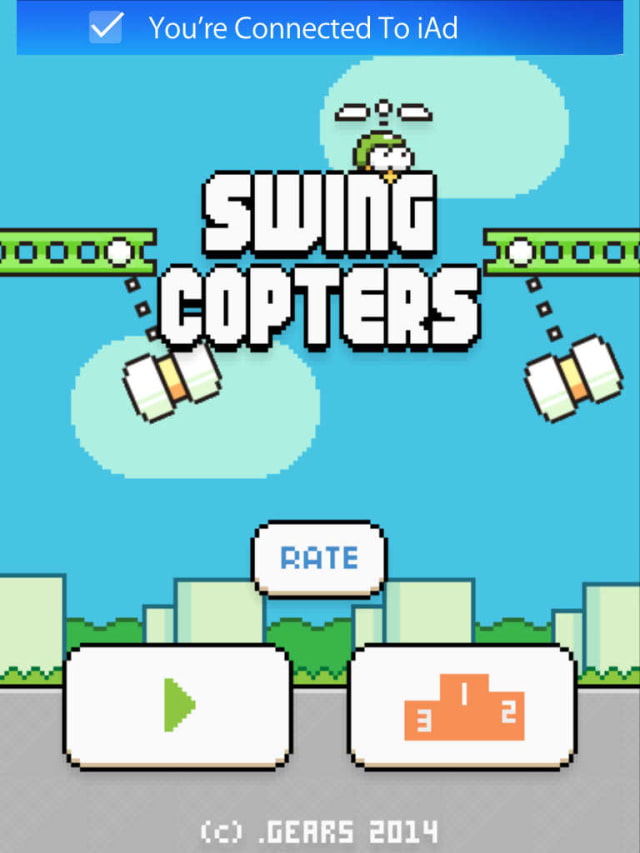 Flappy Bird Creator Releases New &#039;Swing Copters&#039; Game for iOS