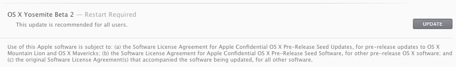 Apple Releases Second Public Beta of OS X Yosemite