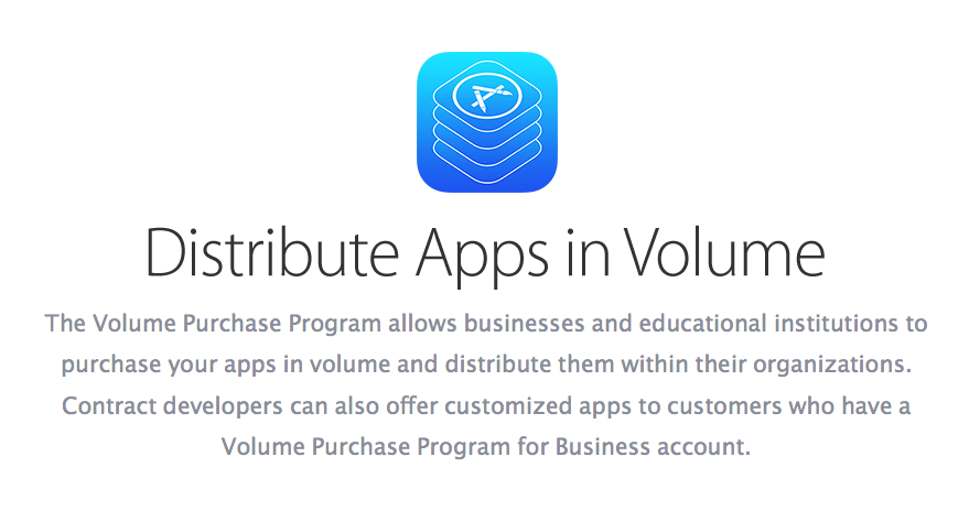 Apple volume purchase program