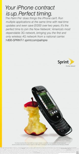 Sprint Ad Takes Aim at iPhone and AT&amp;T