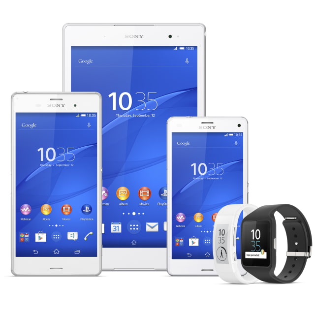 Sony Unveils New Xperia Z3 Tablet and Smartphones, E3 Smartphone, SmartBand Talk and SmartWatch 3