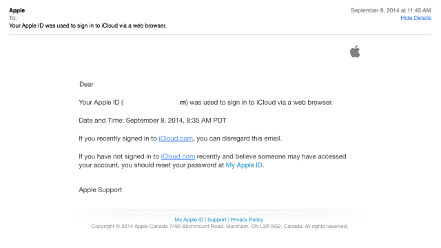 Apple Starts Sending iCloud Sign-In Notifications