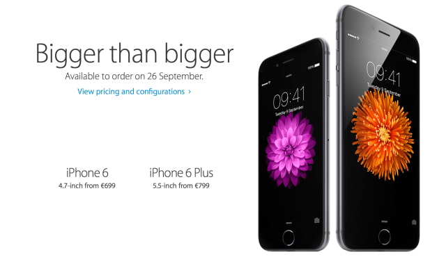 Apple iPhone 6 and iPhone 6 Plus Will Be Available to Order in More Countries on September 26th