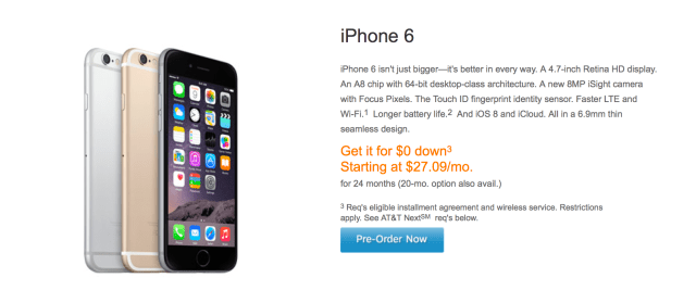 AT&amp;T Has Received &#039;Hundreds of Thousands&#039; of iPhone 6 Pre-Orders, Says &#039;It&#039;s Amazing to See the Volume&#039;