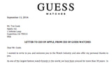Guess CEO of Watches Writes Open Letter to Apple CEO Tim Cook Welcoming Him to the Industry