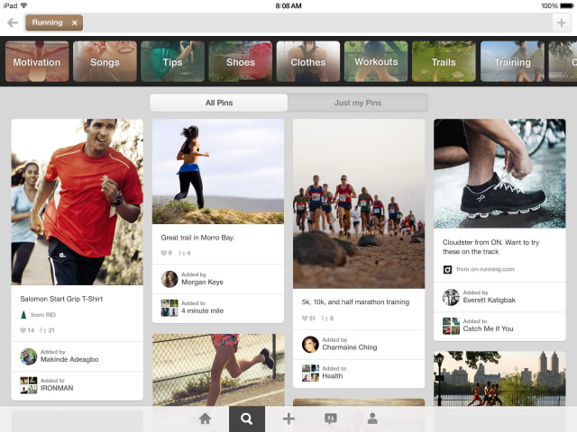 Pinterest App Gets Support for Larger iPhone 6 Screens, Pin From Safari