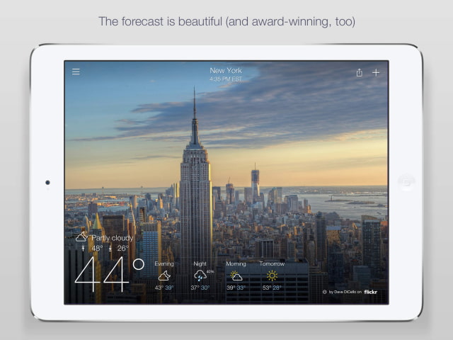 Yahoo Weather for iOS Gets New Weather Animations, iOS 8 &#039;Today&#039; Extension
