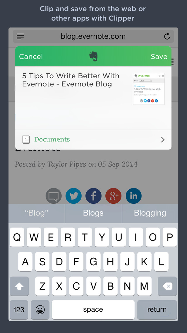 Evernote for iOS Updated With Touch ID Support for Unlocking Accounts, Ability to Clip Content Through Share Menus