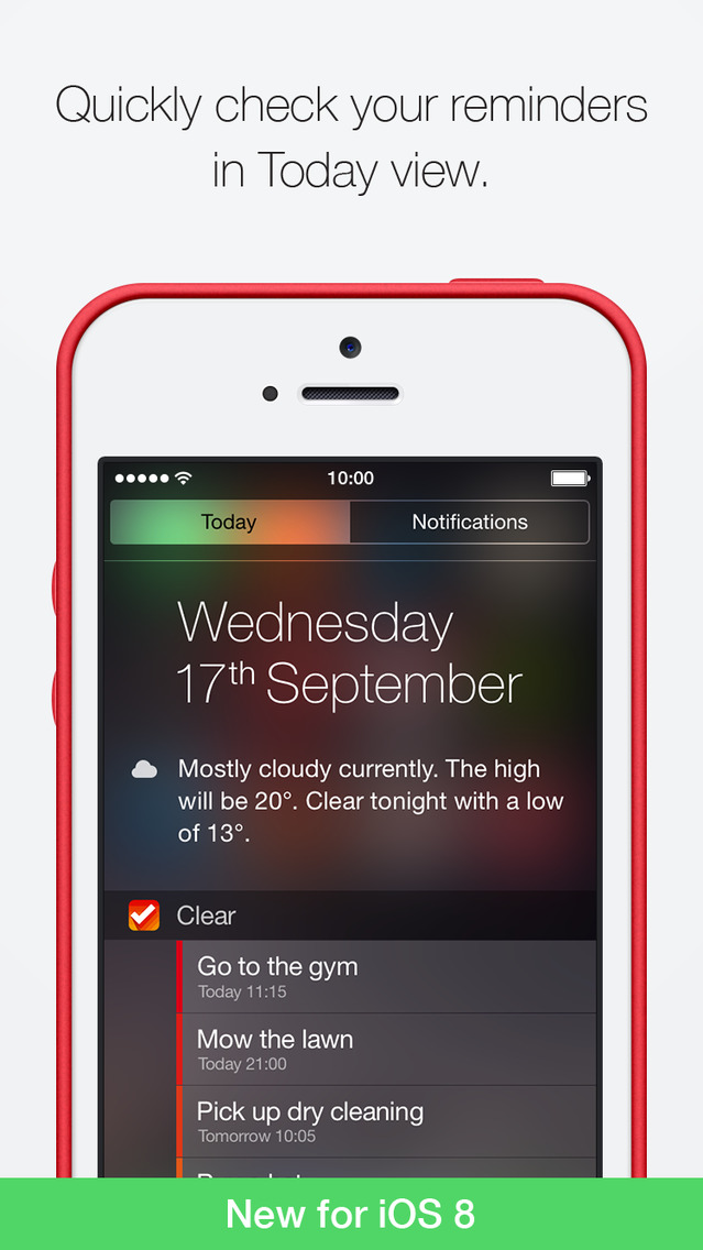 Clear To-Do App Gets Updated With Widget for iOS 8