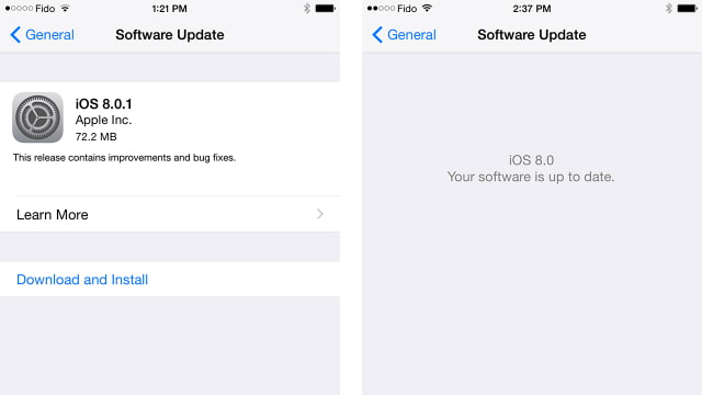 Apple Pulls iOS 8.0.1 Update, &#039;Actively Investigating&#039; Problem Reports