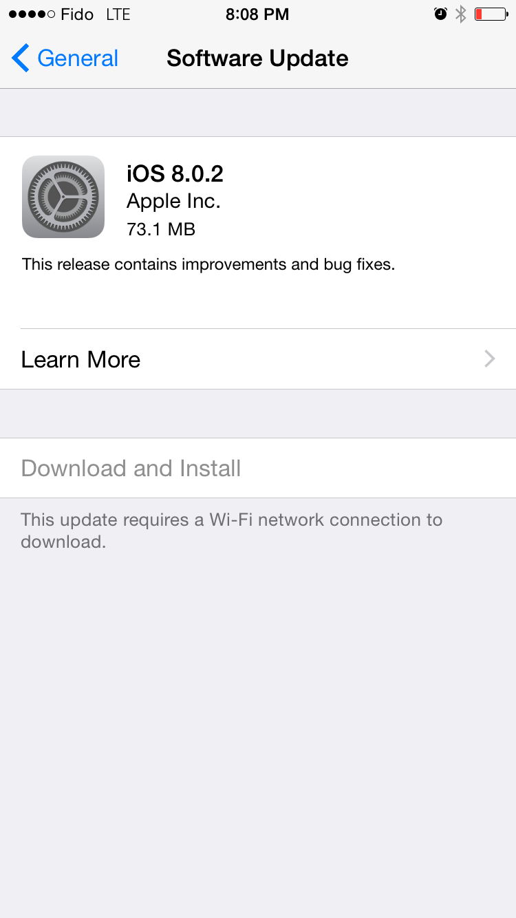 Apple Releases iOS 8.0.2 Fixing Issues With Cellular Service and Touch ID