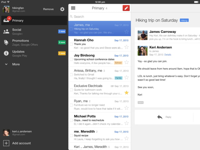 Google Updates Gmail App With Support for iPhone 6, iPhone 6 Plus